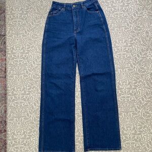 Rollas Heidi Jeans High Rise Loose Straight Size 27 US Size 27x31 Dark Wash